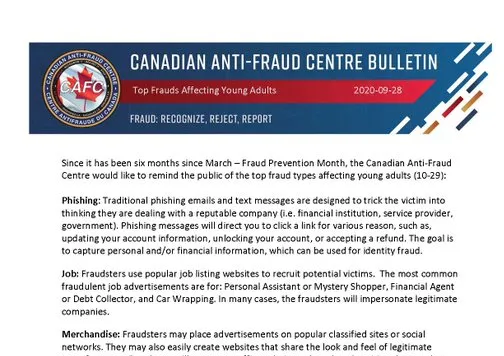 Latest Fraud Updates